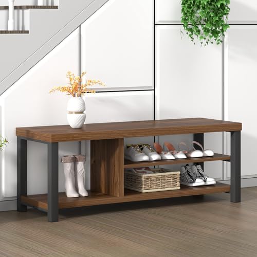 foluban entryway bench, modern wood shoe bench for showing dimensions