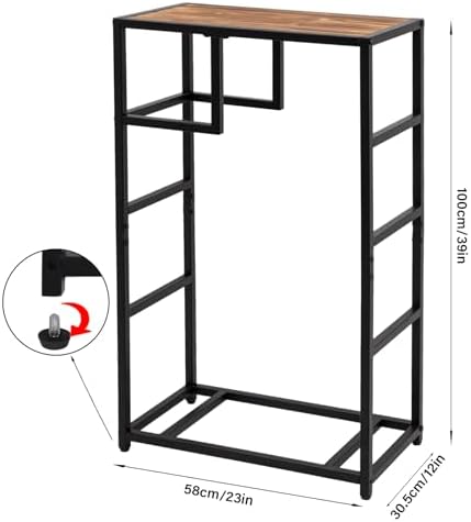 23x39in metal indoor firewood rack with kindling holder,ideal shown in use