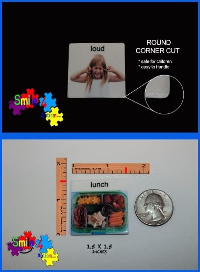 Smile4Autism Small 1.5"x1.5" Loose Visual Picture Cards, Receptive and - Image 8