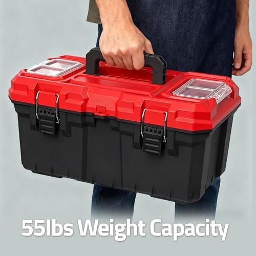 tools box, deep lockable toolbox, 21.73 * 10.87, side view