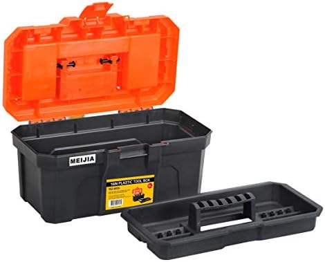 meijia portable tool storage box, organizers with foldable showing dimensions