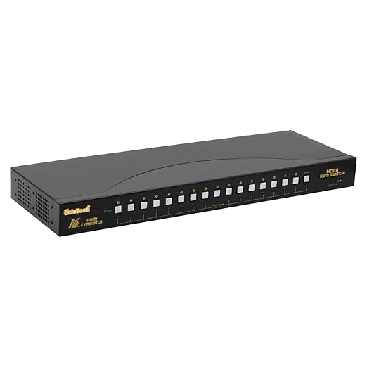JideTech HDMI USB KVM Switch 16 Port Up to 4K@30Hz Resolution by JideTech