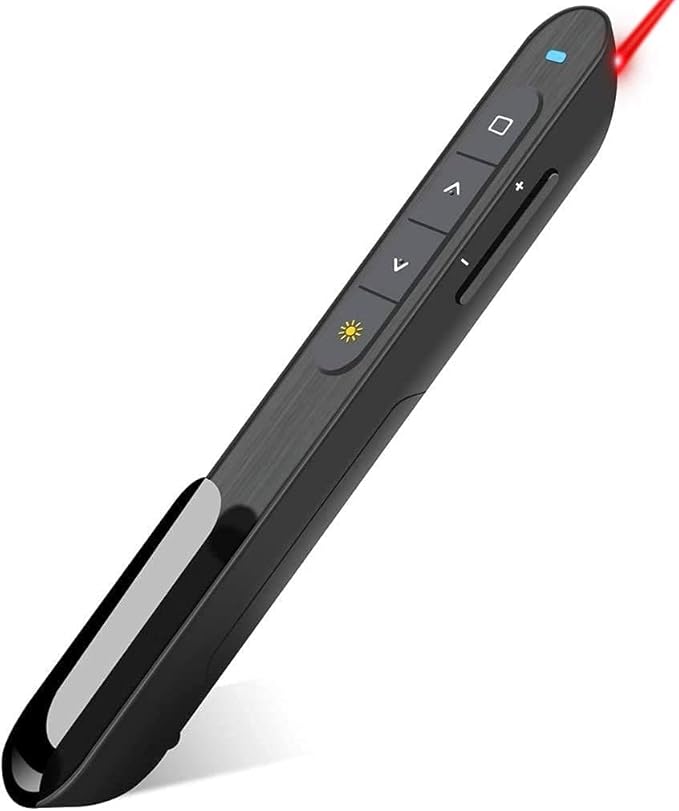 Wireless Presenter, Hyperlink Volume Control Presentation Clicker RF 2.4GHz USB by DinoFire