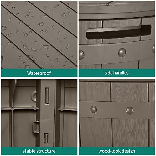 yitahome 33 gallon round deck box, package contents