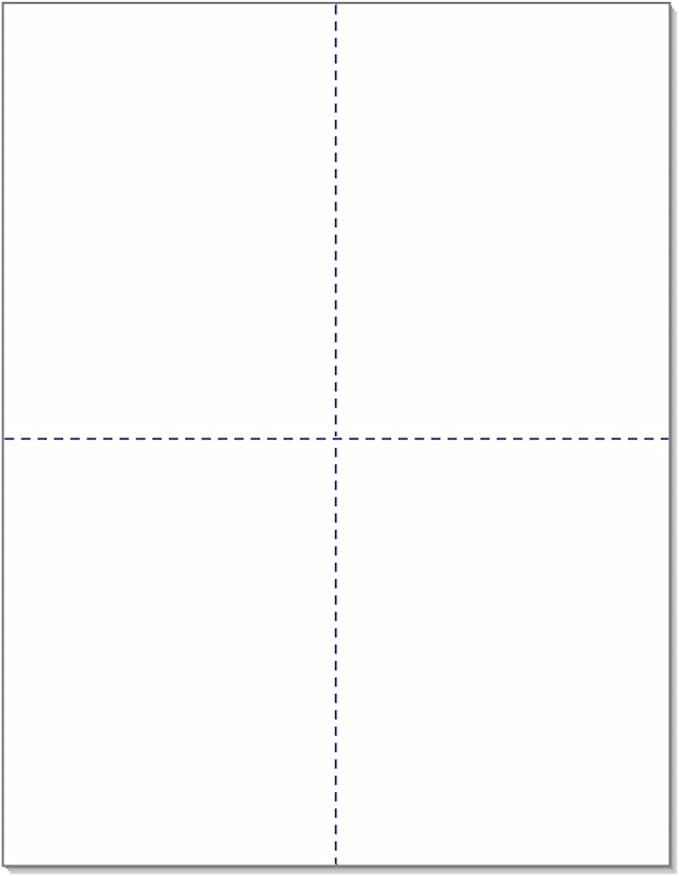 W-2 or 1099 Forms Blank Paper 4-Up Version "NO Instructions on Back" by NextDayLabels