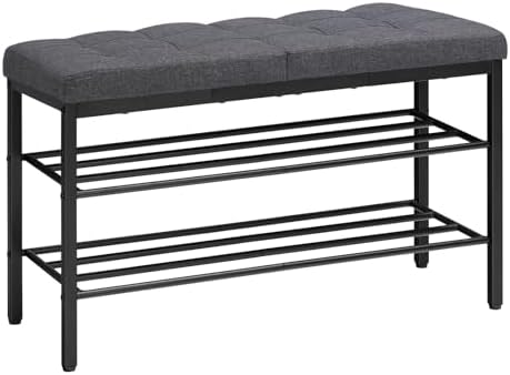 hoobro shoe bench, storage bench with cushion, entryway, main product view
