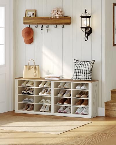 hzuaneri shoe storage bench, wooden entryway shoe benches, close-up detail
