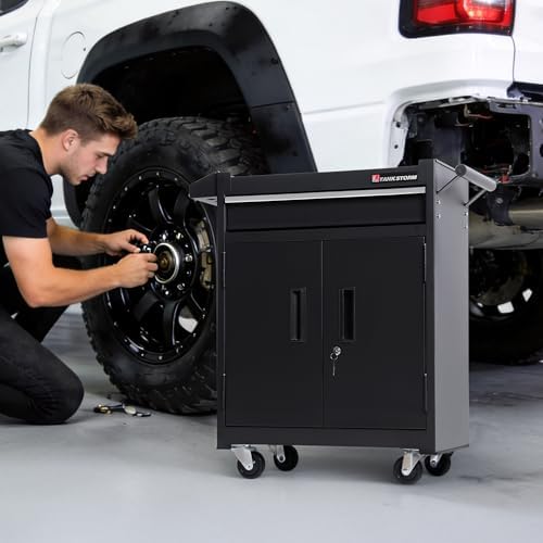 1 drawer tool chest heavy duty cart steel shown in use
