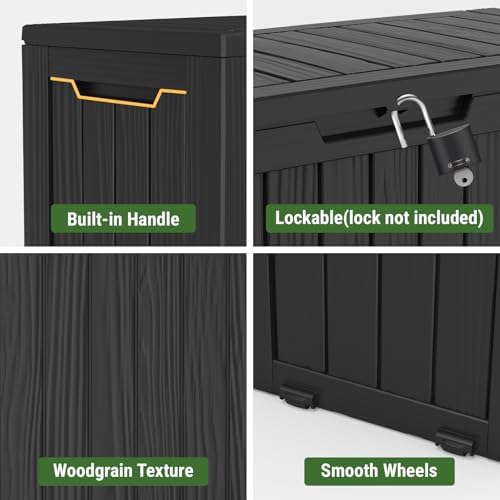 mars villa deck box, outdoor storage box waterproof, package contents