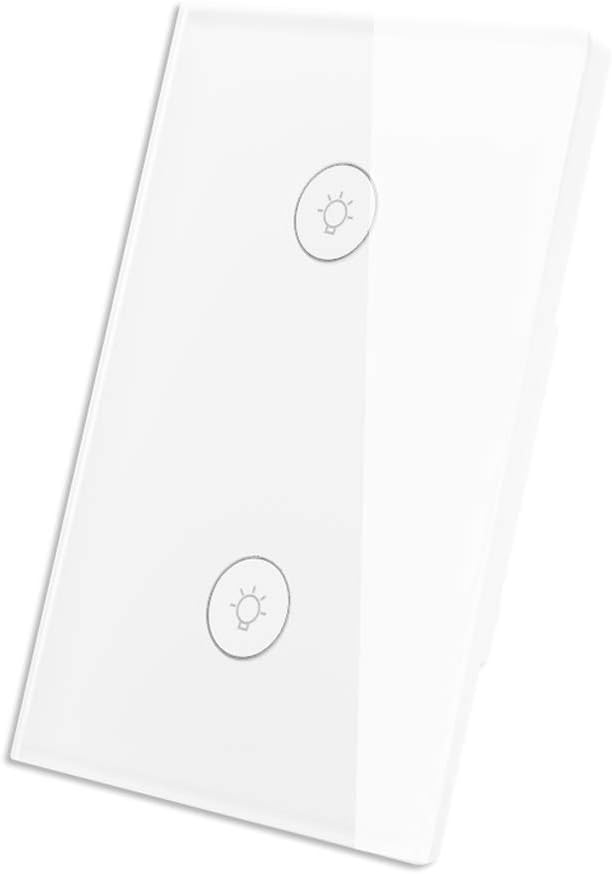 WiFi Smart Wall Touch Light Switch Glass Panel Wireless Remote Control by by MOES