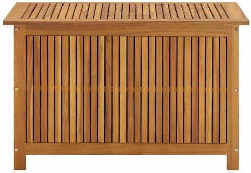 vidaxl garden storage box 35.4"x19.7"x22.8" solid wood acacia on a desk or shelf