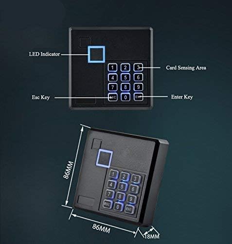 MENGQI-CONTROL 4 Doors RFID/Password Door Lock System Smart Access Control - Image 8