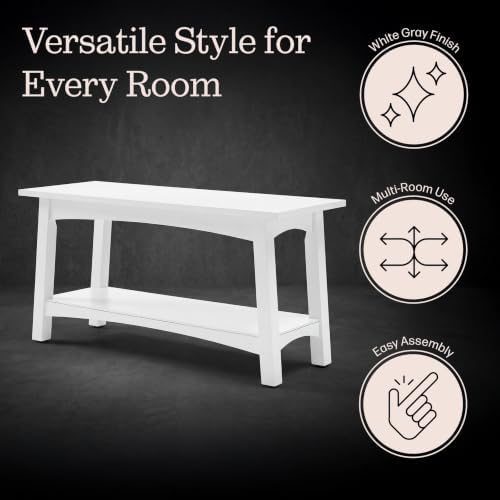 alaterre furniture craftsbury entryway bench with storage shelf, package contents