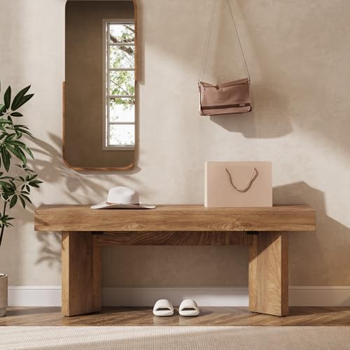 tribesigns 47" wooden entryway bench, farmhouse indoor end, package contents