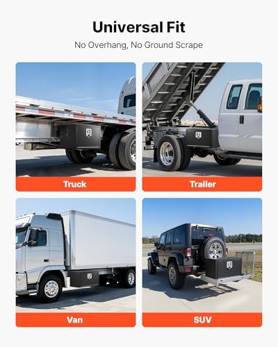 vevor underbody truck tool box, 24 x 12 showing dimensions