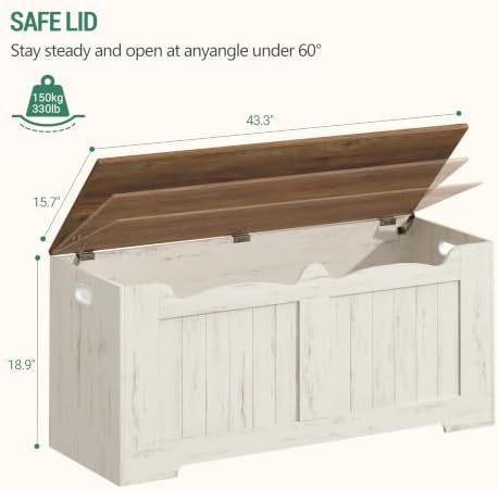 hzuaneri 43 inches farmhouse storage chest | 55, close-up detail