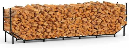 caduke 8.2ft firewood rack outdoor & indoor, heavy, view 9