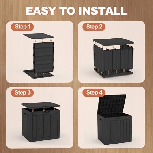 efu outdoor storage box 42 gallon deck box, package contents
