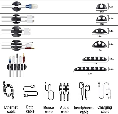 Cord Management Organizer Kit 4 Cable Sleeve split - Image 3