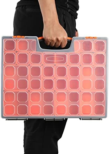 multi-purpose toolbox, professional organizer with 22 bin compartments, package contents