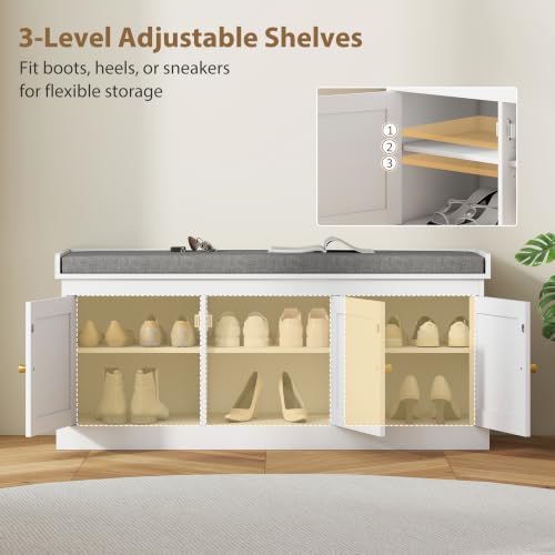 homcom shoe bench storage rattan doors 13.8 x on a desk or shelf
