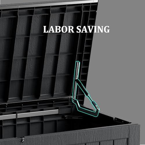 300 gallon outdoor storage box, waterproof resin deck, package contents