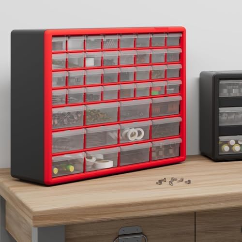 akro-mils 44-drawer plastic drawer storage cabinet for garage, view 10