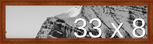 Frame It Easy 33 x 8 Russet Wood Frame by FrameItEasy
