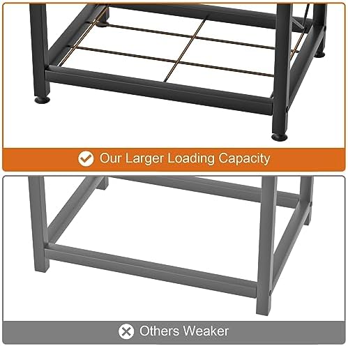 vygrow firewood rack for indoor, 2-tier firewood holder on a desk or shelf