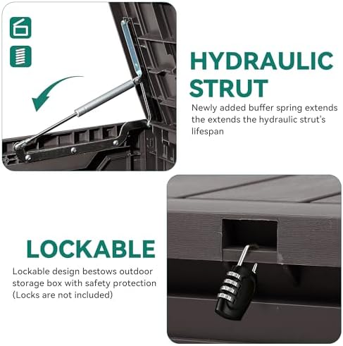 yitahome 80 gallon outdoor storage box showing dimensions