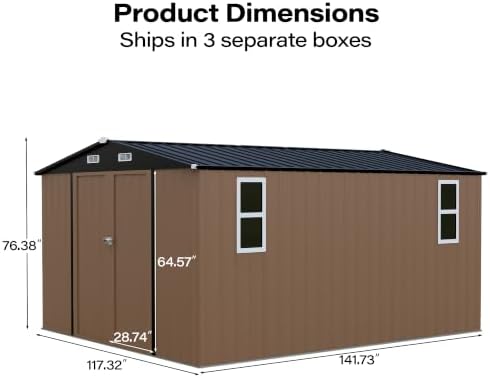 lausaint home 10 x 12 ft outdoor storage, close-up detail
