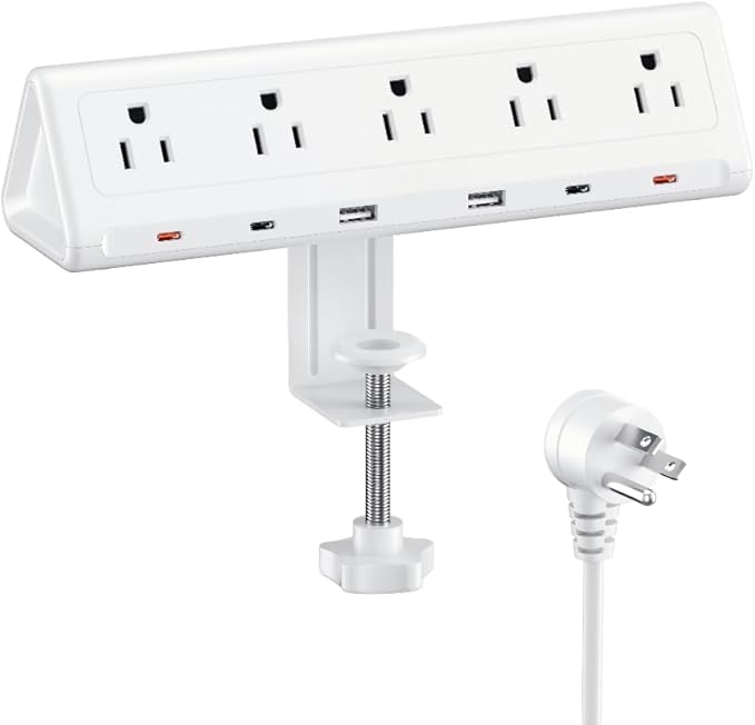 6.5 FT Desk Clamp Power Strip by anntane