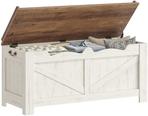hzuaneri 39" storage chest | stuffed animal and, front angle view