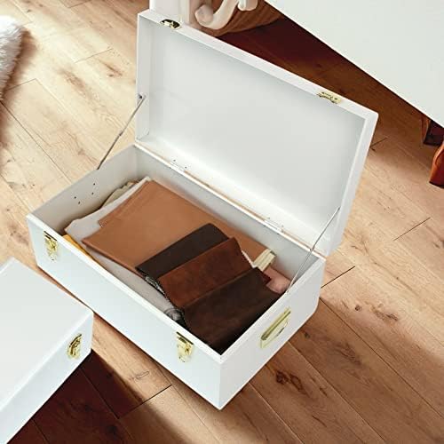 vixdonos metal trunk decorative storage box set of on a desk or shelf