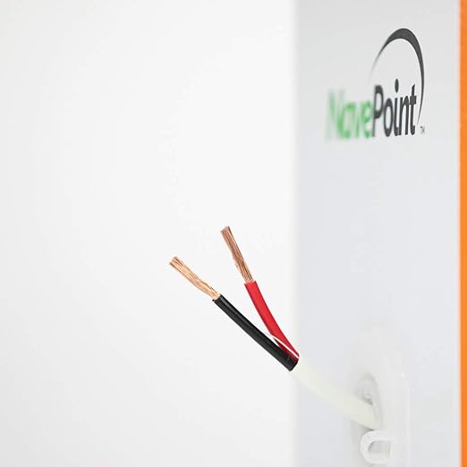 NavePoint 500ft in Wall Audio Speaker Cable Wire CL2 18/2 AWG Gauge 2 Conductor - Image 4