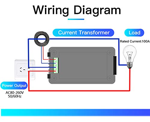 AC Current Voltage Amperage Power Energy Panel Meter LCD Digital Display - Image 8