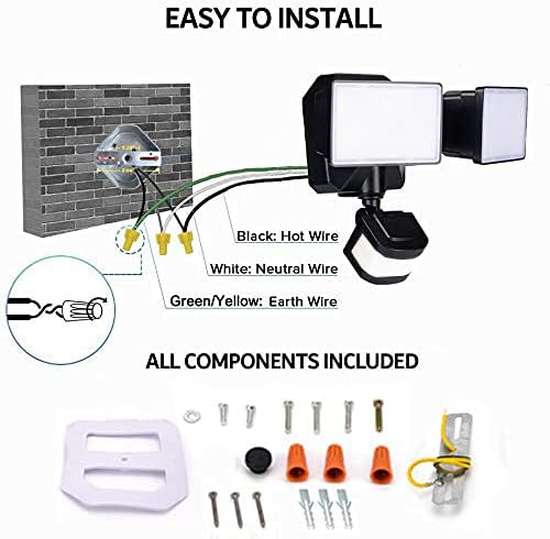 EMANER Motion Sensor Flood Light Dusk to Dawn, Outdoor LED Security Lights - Image 7
