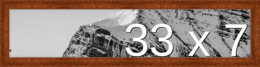 Frame It Easy 33 x 7 Russet Wood Frame by FrameItEasy