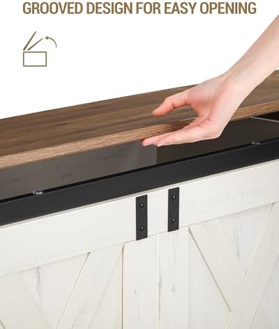 hzuaneri 59" farmhouse storage chest and bench |, front angle view