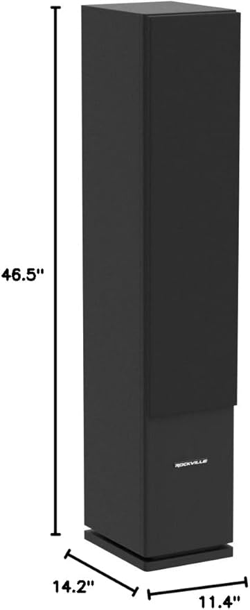 Rockville RockTower 68B Passive Tower Speaker, 8 Ohm, High-Fidelity Sound - Image 10