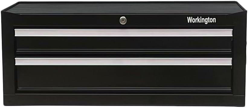 workington industrial 2 drawers portable metal intermediate box, close-up detail
