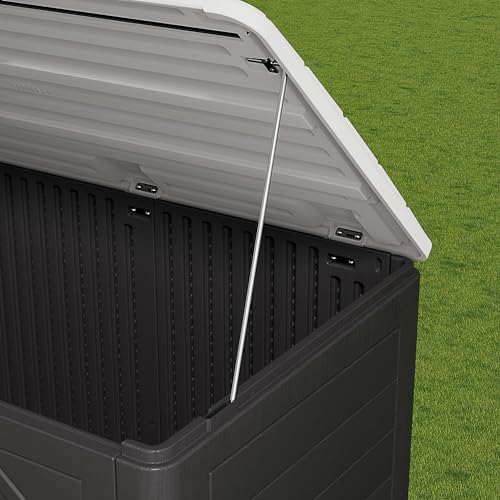 homspark storage shed weather resistance, multi-purpose outdoor storage on a desk or shelf