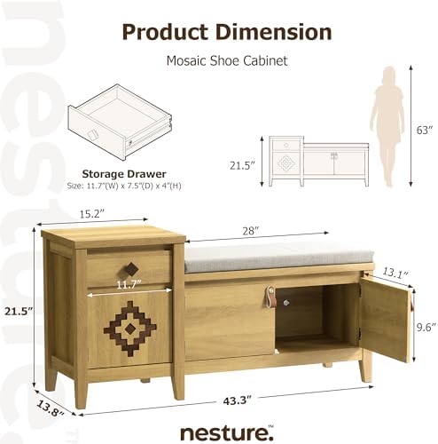 entryway bench with storage, 3 in 1 storage shown in use