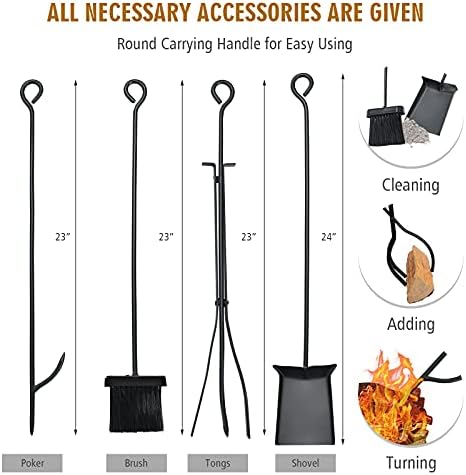s afstar 36” outdoor firewood rack, heavy-duty steel, front angle view