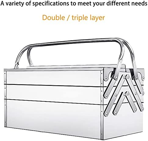 cantilever tool box - metal folding portable auto, side view
