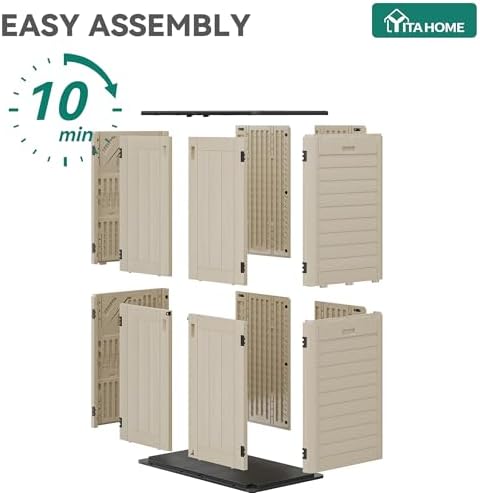 yitahome 60 cuft vertical outdoor storage shed w/o, package contents