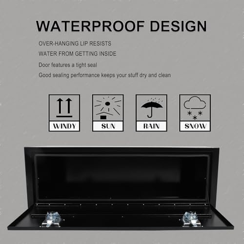 60 inch steel underbody truck tool box heavy, side view