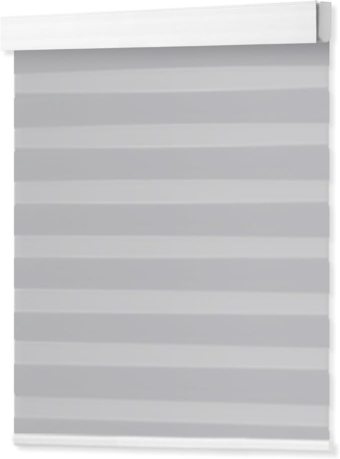 DENFOON Motorized Zebra Blinds, Solar Powered Dual Layer Automatic Shades - Image 7