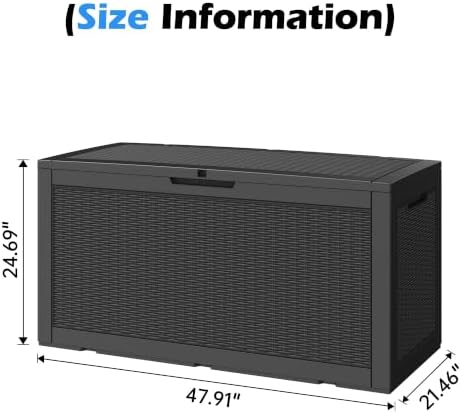 outdoor storage box waterproof, 100 gallon deck box shown in use