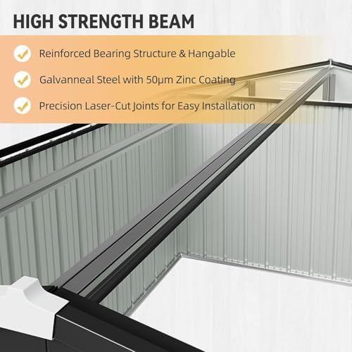 aoxun 8'x6' shed with floor galvanized steel outdoor, package contents